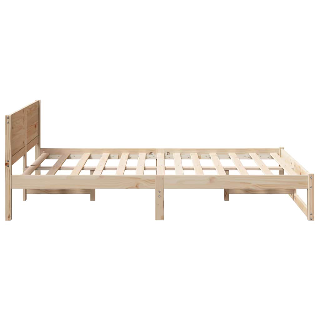 Sengestel Naturfarvet 120 x 200 cm Massiv fyrretræ