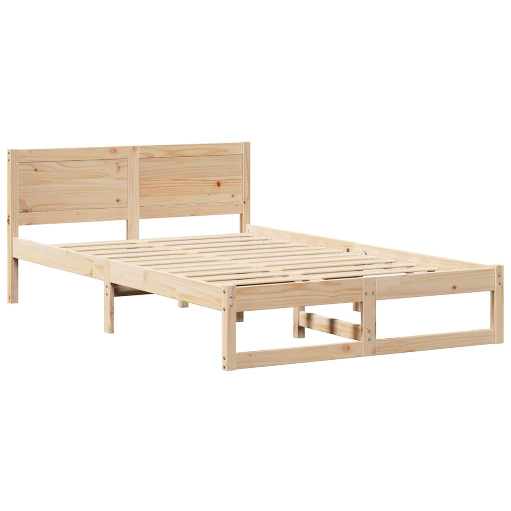 Sengestel Naturfarvet 140 x 190 cm Massiv fyrretræ