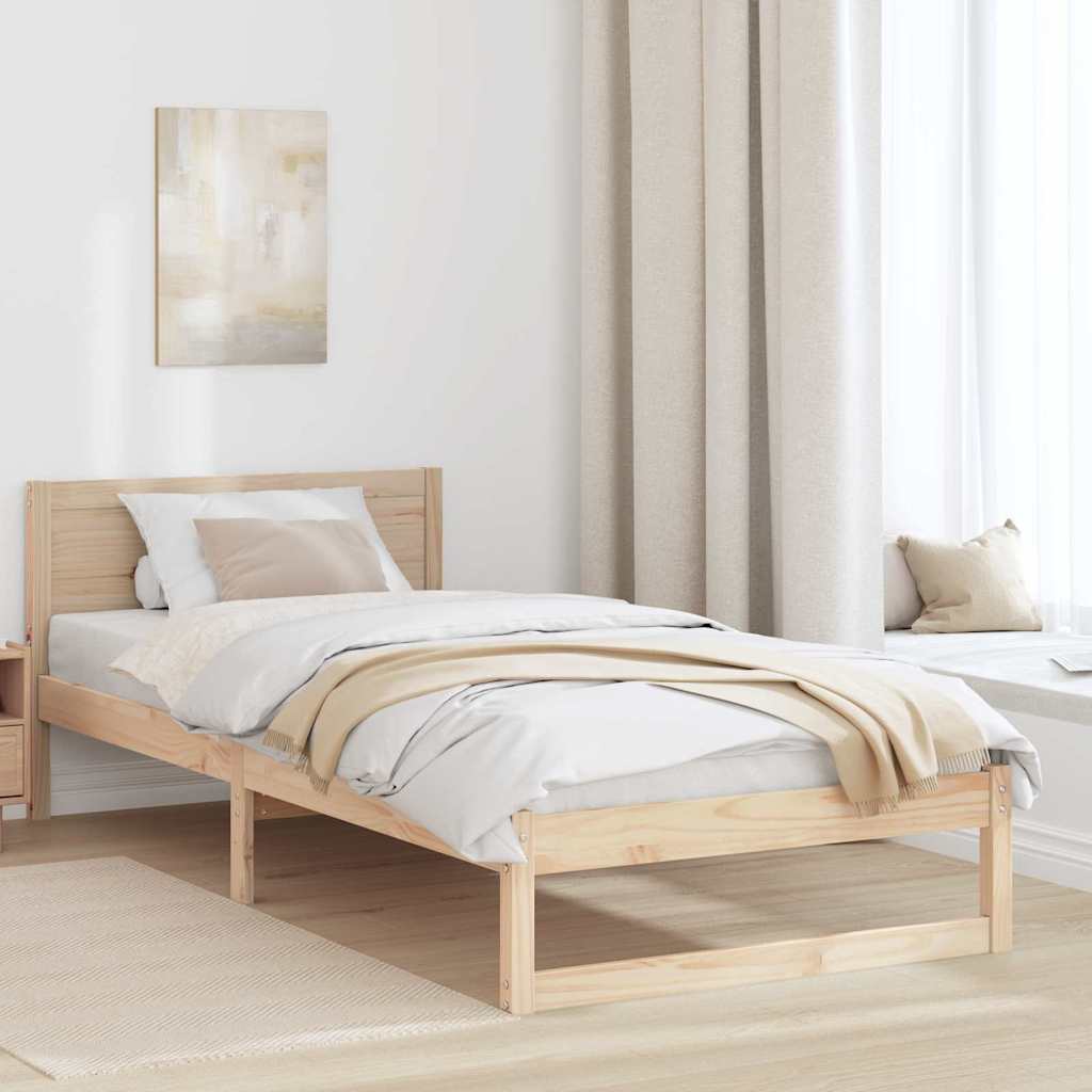 Sengestel Naturfarvet 100 x 200 cm Massiv fyrretræ