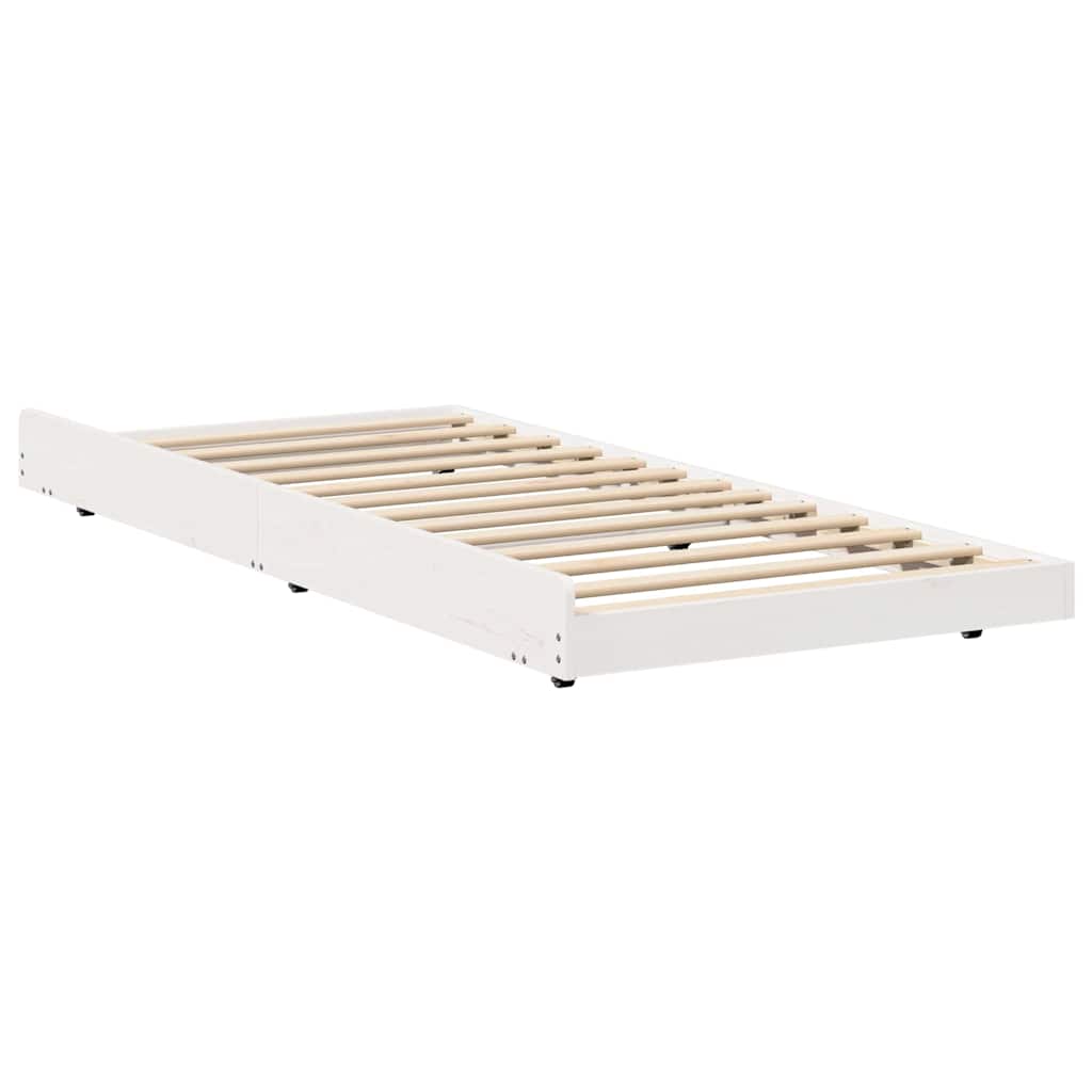 Sengestel Hvid 100 x 200 cm Massiv fyrretræ