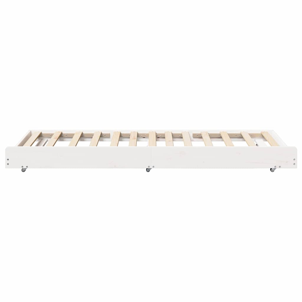 Sengestel Hvid 100 x 200 cm Massiv fyrretræ