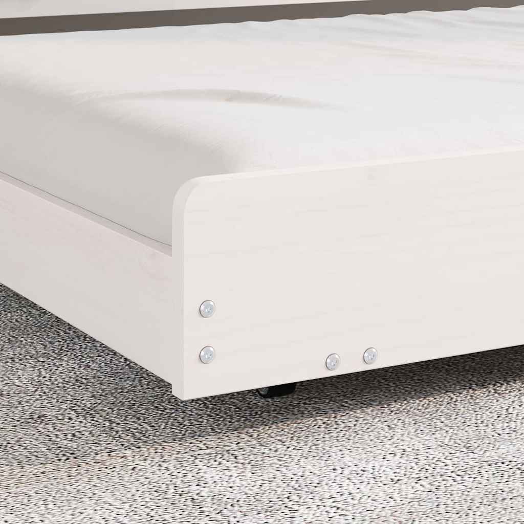Sengestel Hvid 75 x 190 cm Massiv fyrretræ