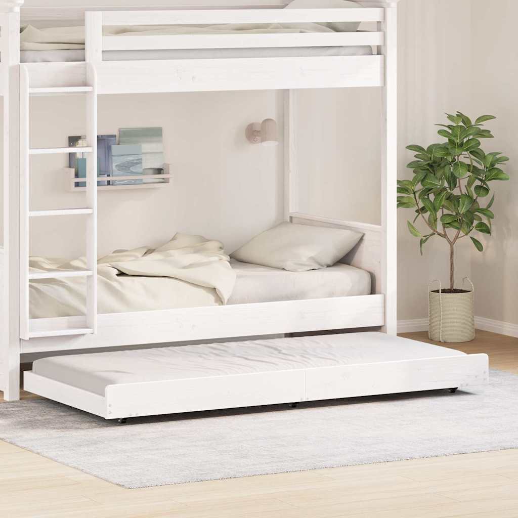 Sengestel Hvid 75 x 190 cm Massiv fyrretræ