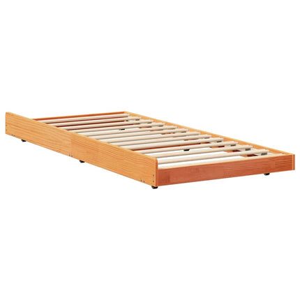 Sengestel Voks brun 75 x 190 cm Massiv fyrretræ