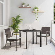 Have Spisebordssæt 3 pcs Brun og sort PE Rattan