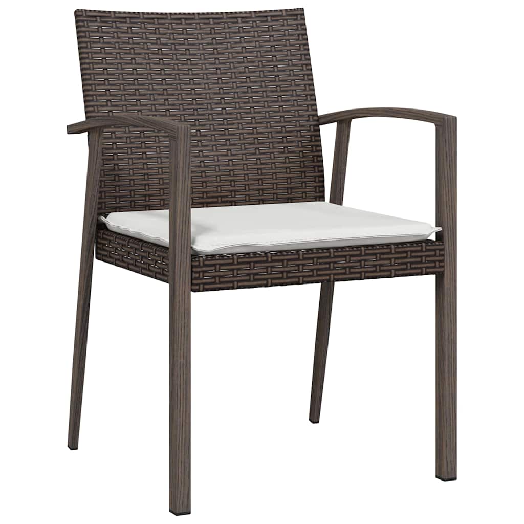 Have Spisebordssæt 5 pcs Brun og sort PE Rattan