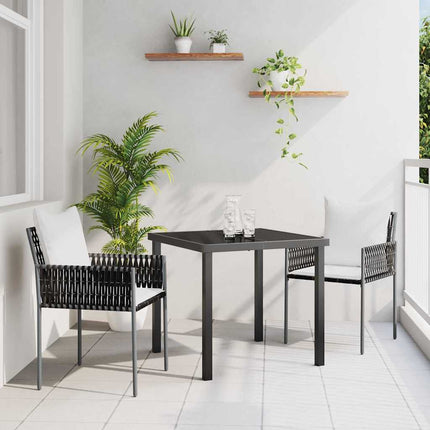 Have Spisebordssæt 3 pcs Brun og sort PE Rattan