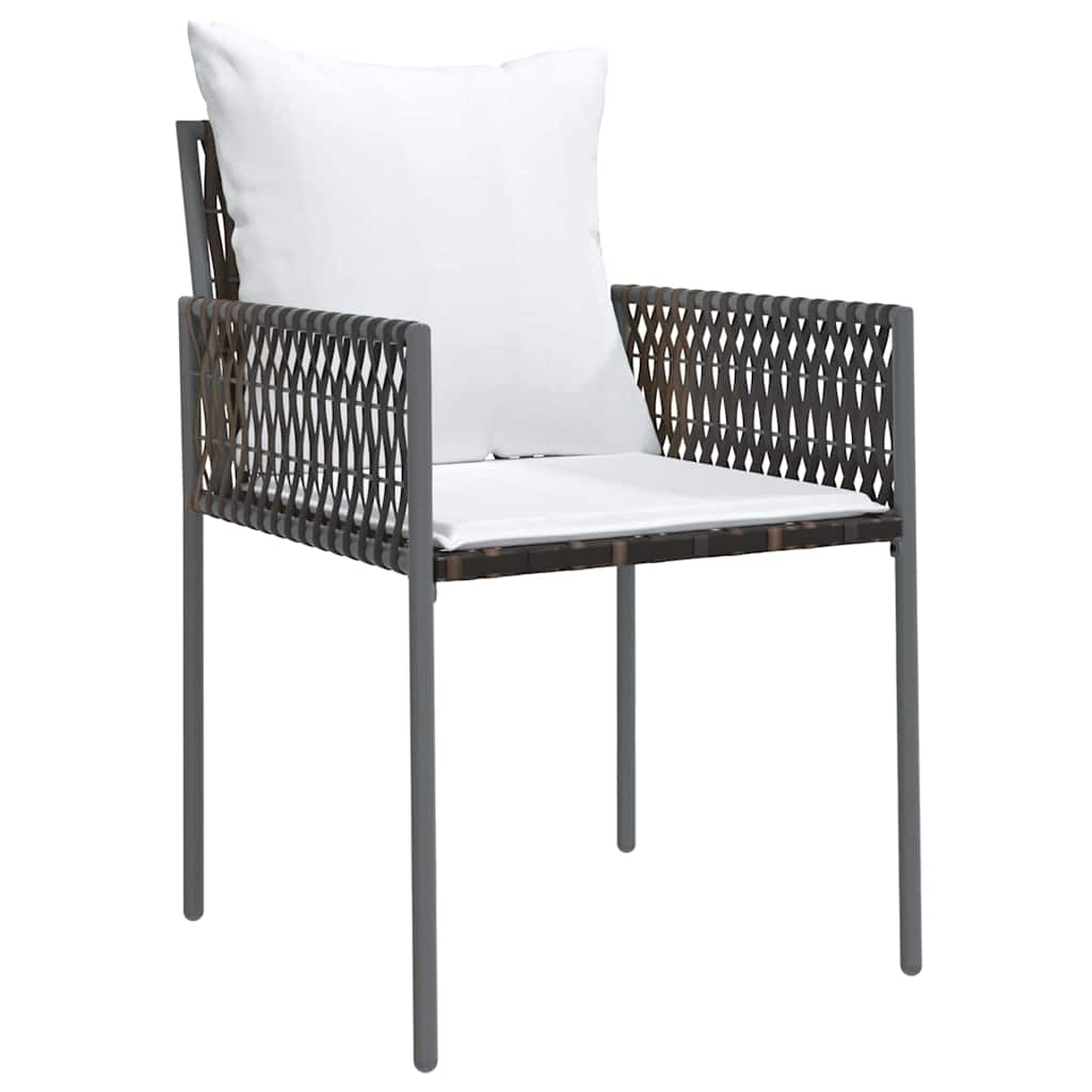 Have Spisebordssæt 5 pcs Brun og sort PE Rattan