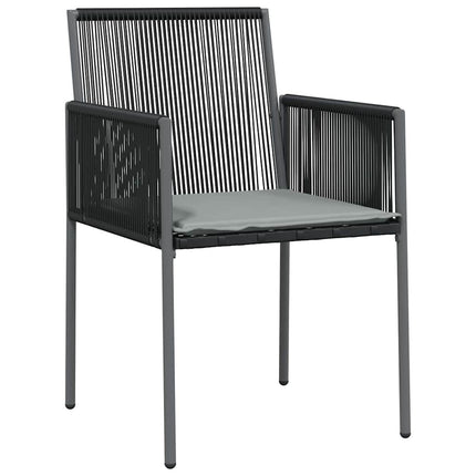 Have Spisebordssæt 5 pcs Sort PE Rattan