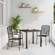 Have Spisebordssæt 3 pcs Sort Pulverlakeret stål