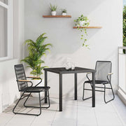Have Spisebordssæt 3 pcs Sort Pulverlakeret stål