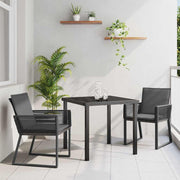 Have Spisebordssæt 3 pcs Sort Pulverlakeret stål