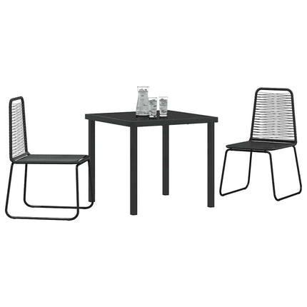 Have Spisebordssæt 3 pcs Sort Pulverlakeret stål