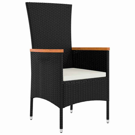 Have Spisebordssæt med pude 3 pcs Sort Pulverlakeret stål