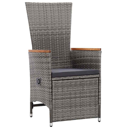 Have Spisebordssæt med pude 5 pcs Grå polyrattan