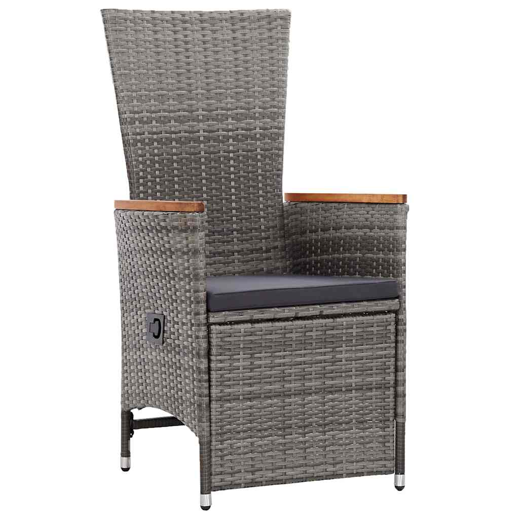 Have Spisebordssæt med pude 5 pcs Grå polyrattan