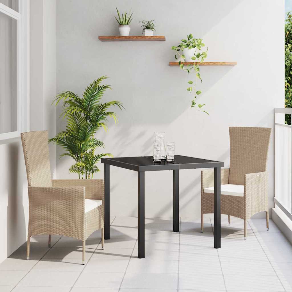 Have Spisebordssæt med pude 3 pcs Beige polyrattan
