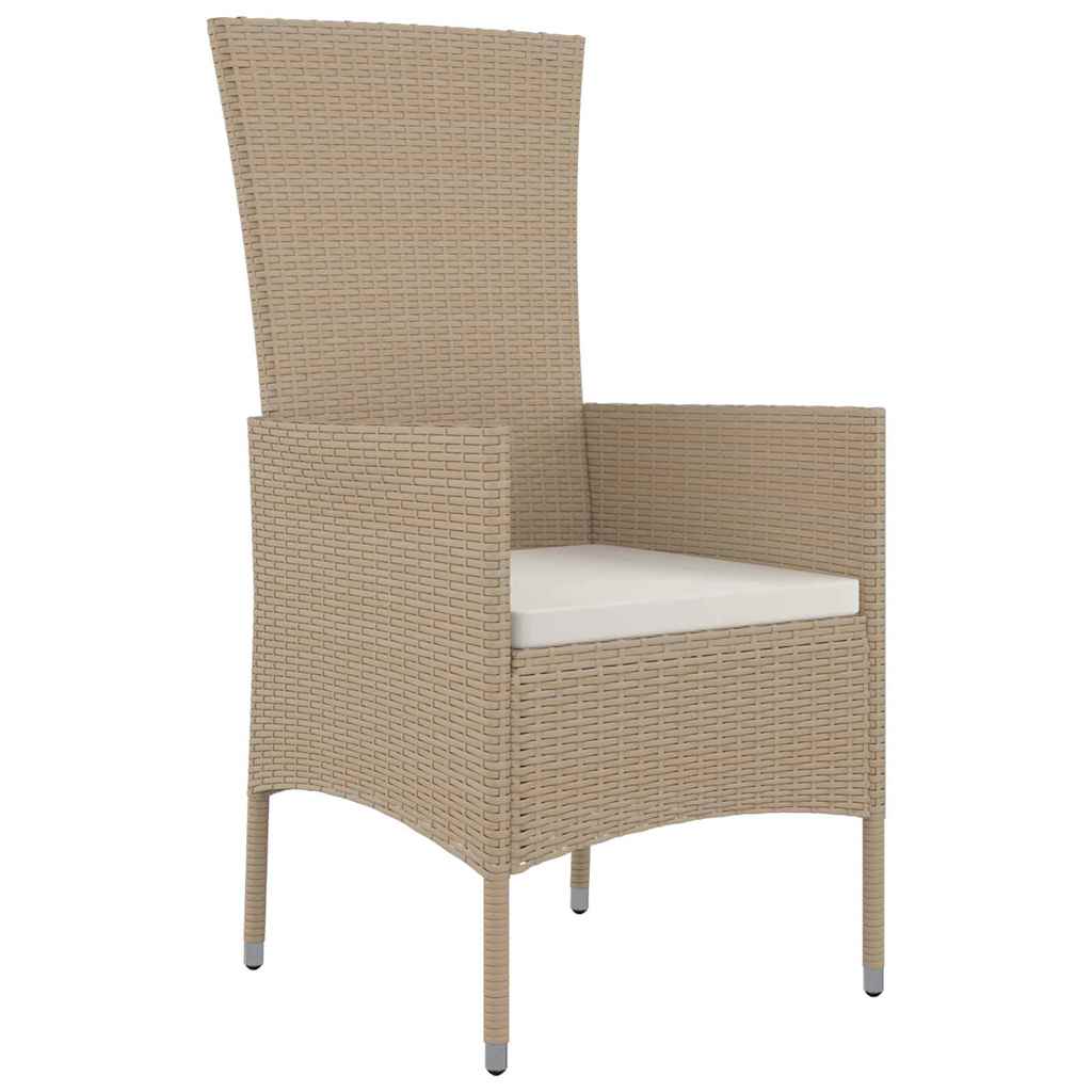 Have Spisebordssæt med pude 3 pcs Beige polyrattan