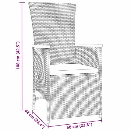 Have Spisebordssæt med pude 5 pcs Beige polyrattan