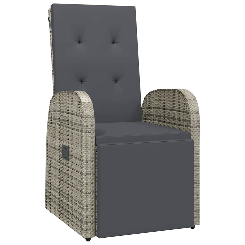 Have Spisebordssæt med pude 7 pcs Grå polyrattan