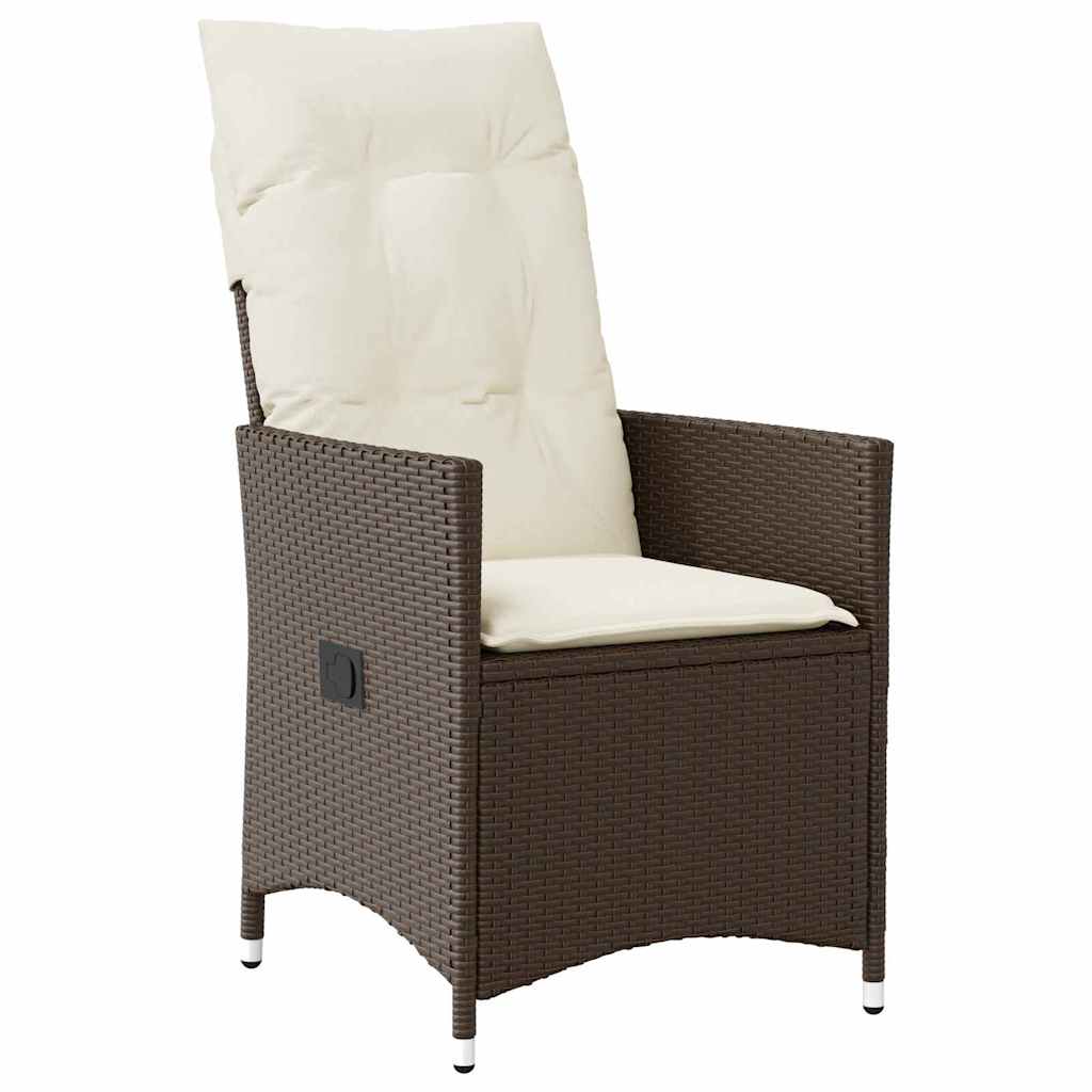 Have Spisebordssæt med pude 3 pcs Brun polyrattan