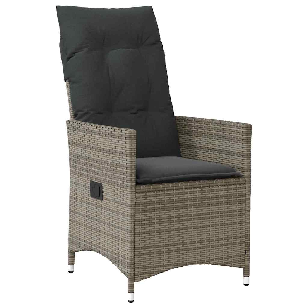 Have Spisebordssæt med pude 5 pcs Grå polyrattan