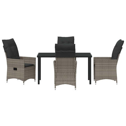 Have Spisebordssæt med pude 5 pcs Grå polyrattan