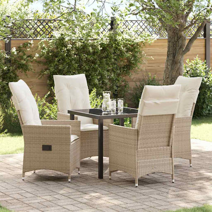 Have Spisebordssæt med pude 5 pcs Beige polyrattan