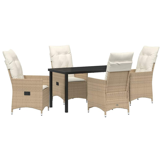 Have Spisebordssæt 5 stk. Beige polyrattan
