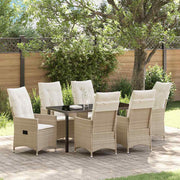 Have Spisebordssæt med pude 7 pcs Beige polyrattan