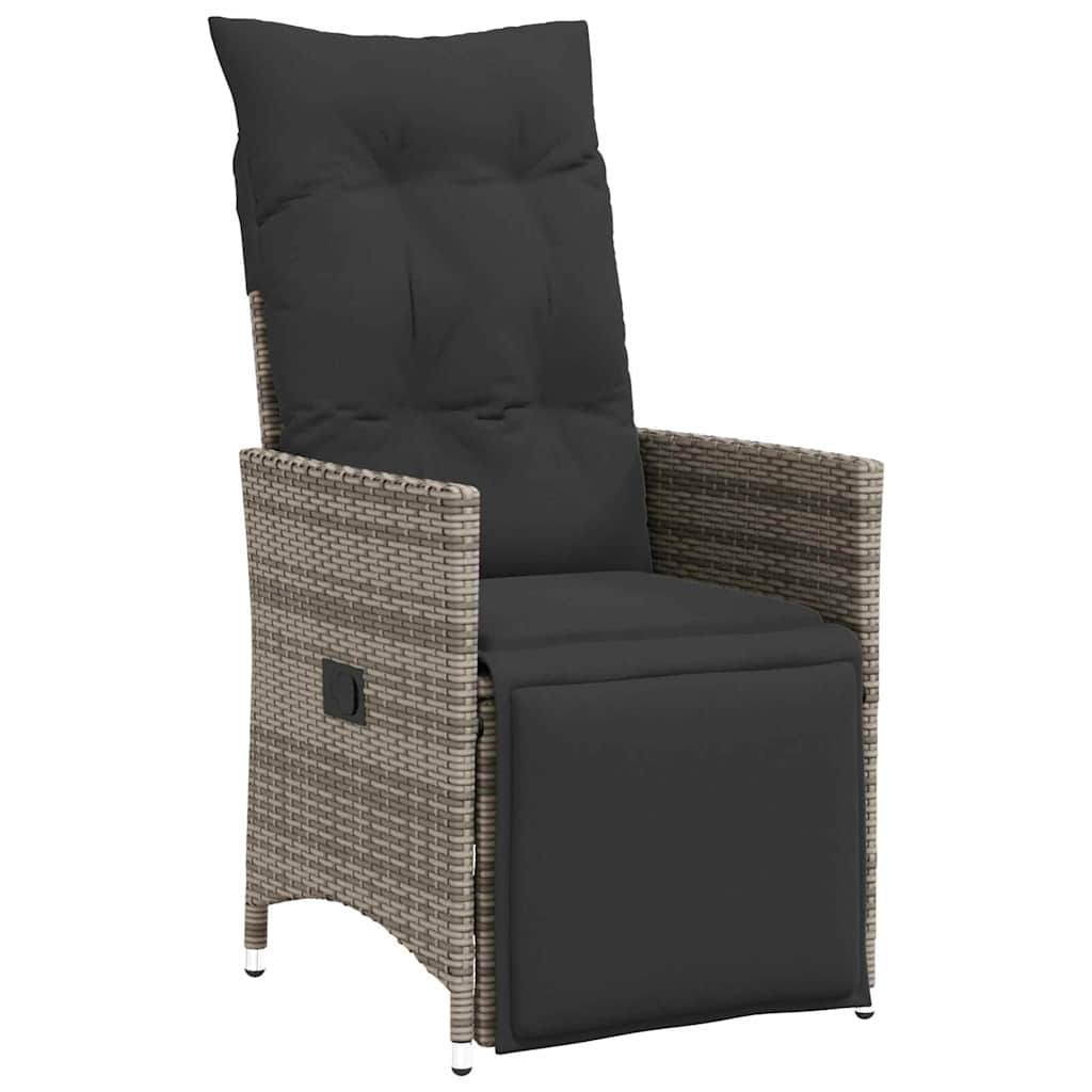 Have Spisebordssæt med pude 3 pcs Grå polyrattan