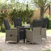 Have Spisebordssæt med pude 5 pcs Grå polyrattan