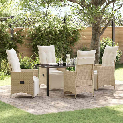 Have Spisebordssæt med pude 5 pcs Beige polyrattan