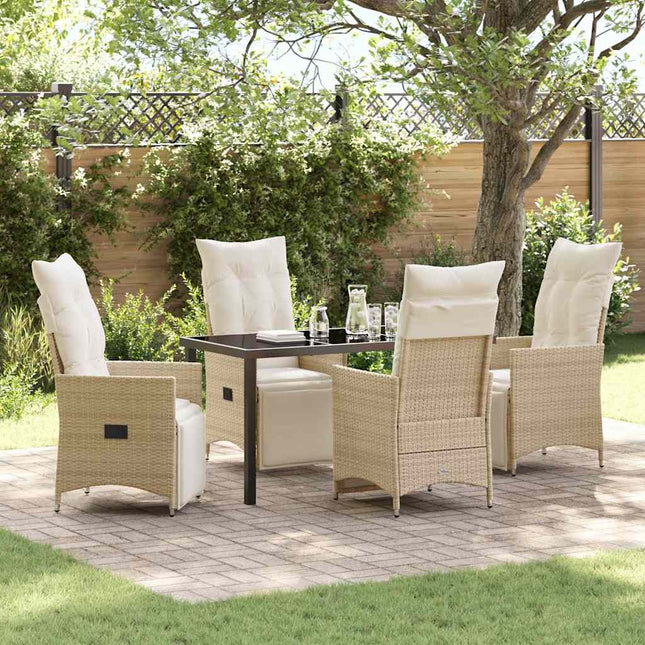 Have Spisebordssæt 5 stk. Beige polyrattan