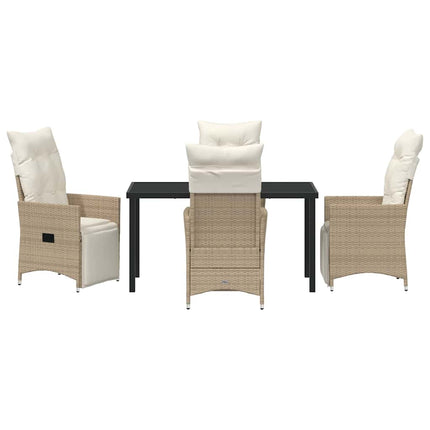 Have Spisebordssæt med pude 5 pcs Beige polyrattan