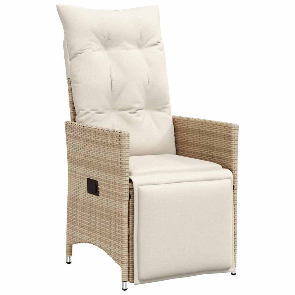 Have Spisebordssæt med pude 7 pcs Beige polyrattan