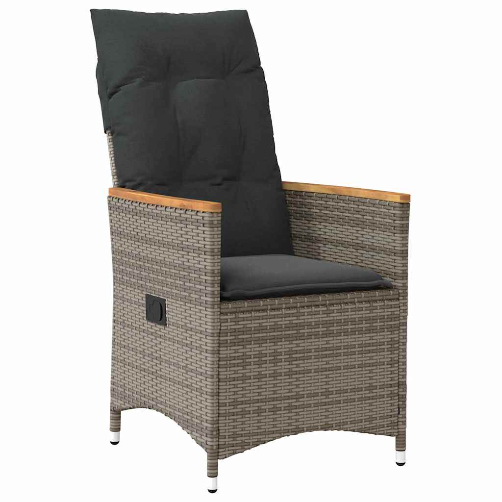 Have Spisebordssæt med pude 7 pcs Grå polyrattan