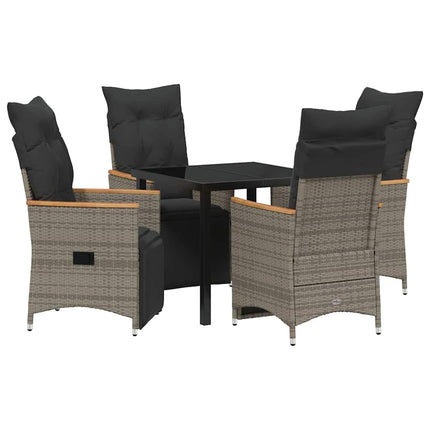 Have Spisebordssæt med pude 5 pcs Grå polyrattan
