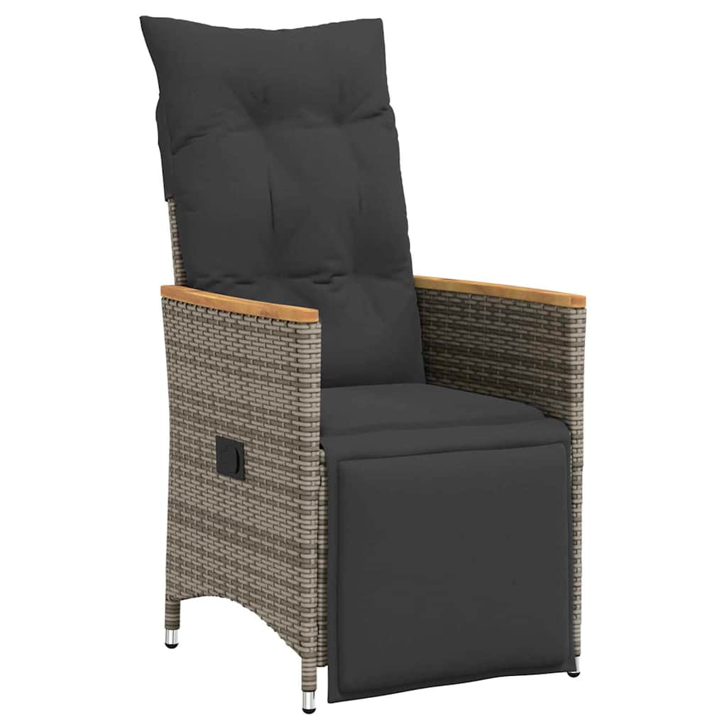 Have Spisebordssæt med pude 5 pcs Grå polyrattan