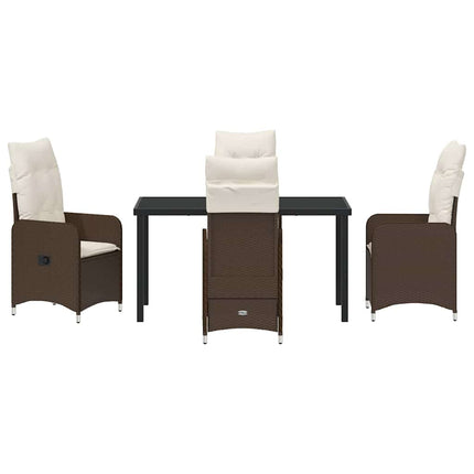 Have Spisebordssæt 5 stk. Brun polyrattan