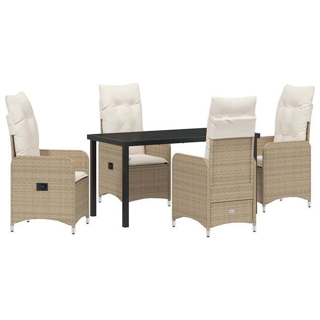 Have Spisebordssæt 5 stk. Beige polyrattan