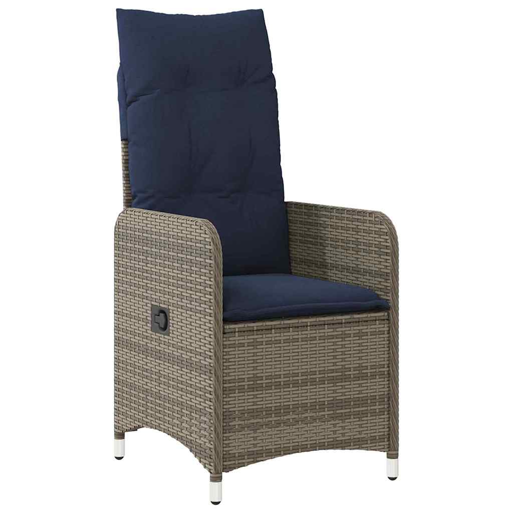 Have Spisebordssæt med pude 5 pcs Sort polyrattan