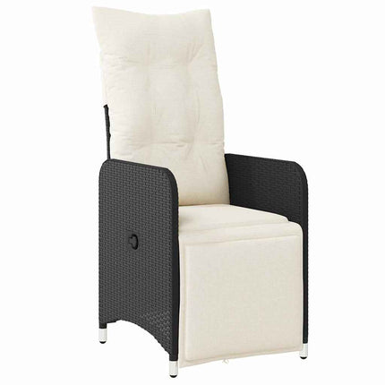 Have Spisebordssæt 5 stk. Sort polyrattan