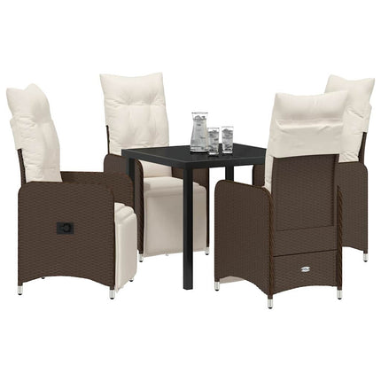Have Spisebordssæt 5 stk. Brun polyrattan