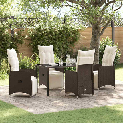 Have Spisebordssæt 5 stk. Brun polyrattan