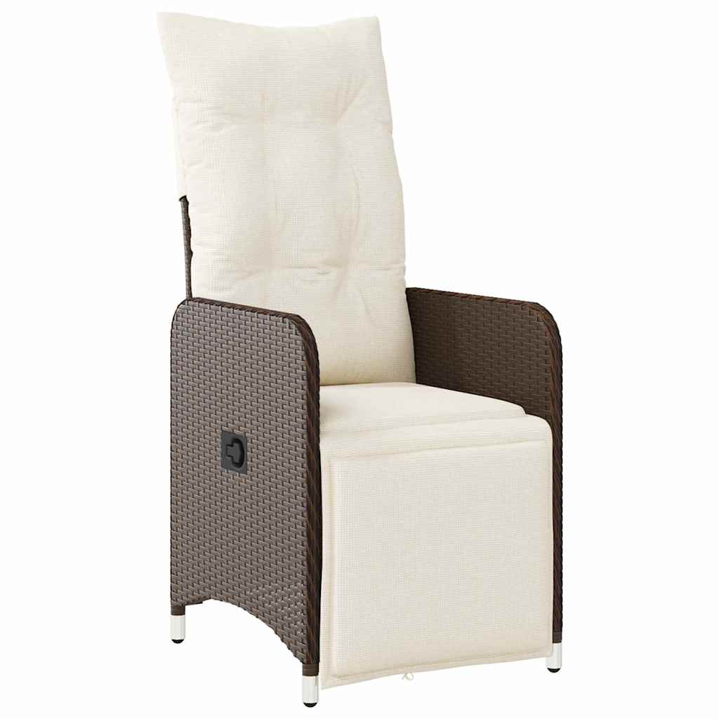 Have Spisebordssæt med pude 5 pcs Brun polyrattan