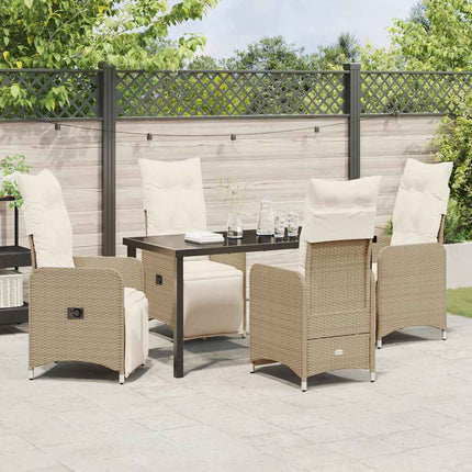 Have Spisebordssæt 5 stk. Beige polyrattan