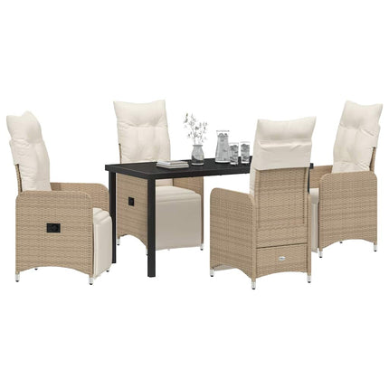 Have Spisebordssæt 5 stk. Beige polyrattan