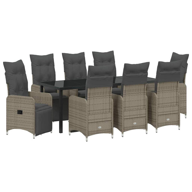 Have Spisebordssæt 9 stk. Beige polyrattan