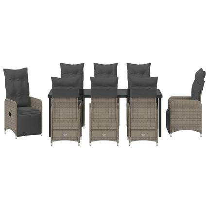 Have Spisebordssæt 9 stk. Beige polyrattan
